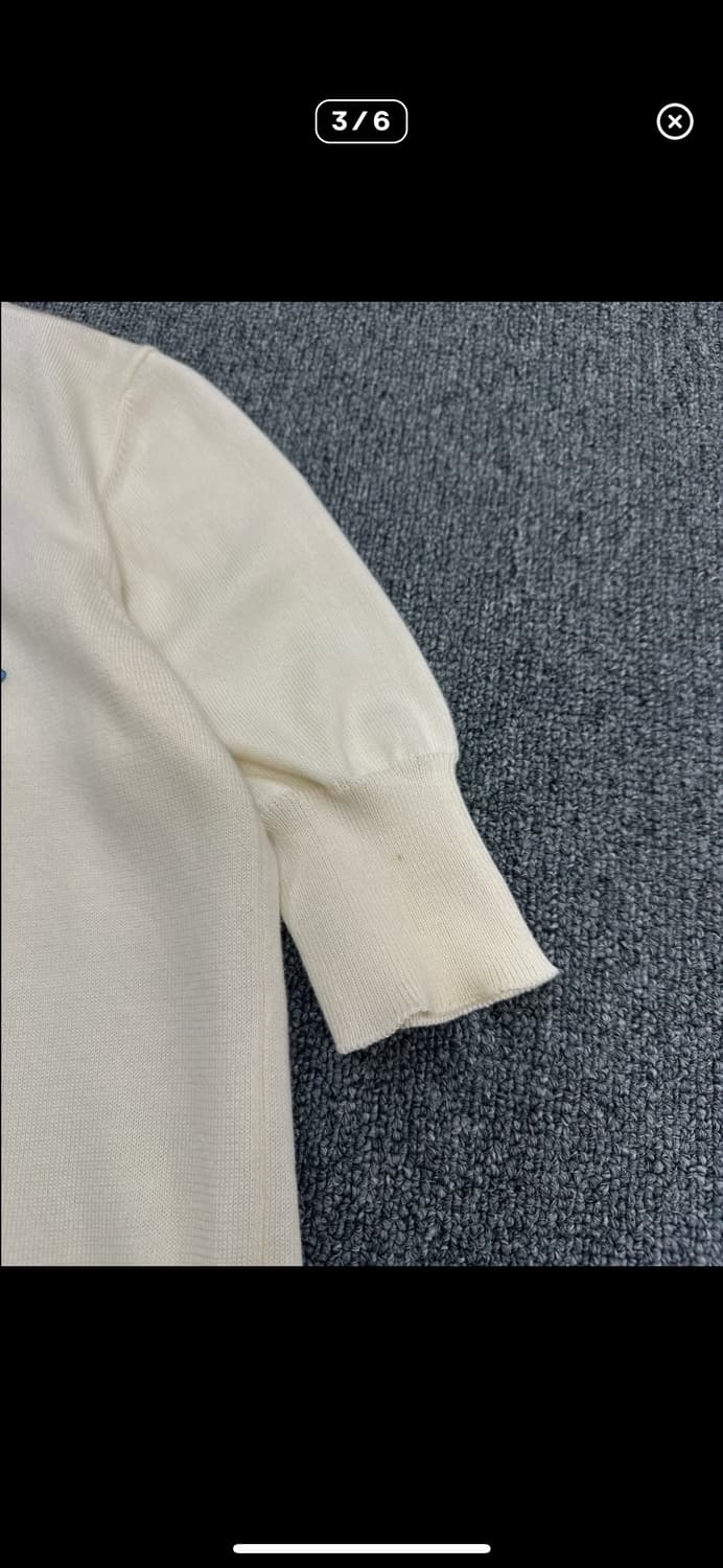 XS) 비비안웨스트우드 헨리넥 니트 반팔티 상품이미지4