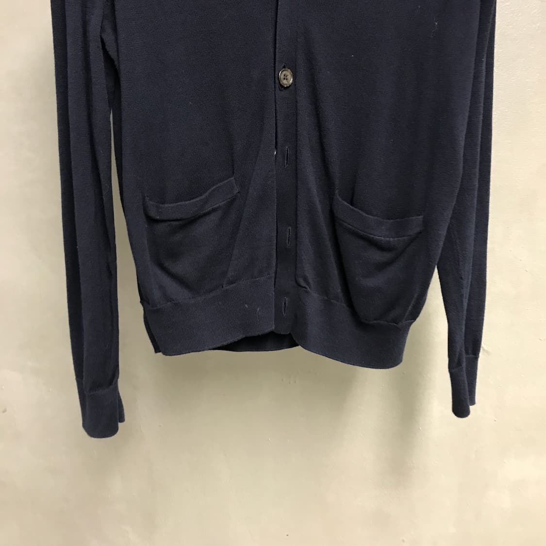 폴로 랄프로렌 QR 니트 가디건 네이비 S 상품이미지3
