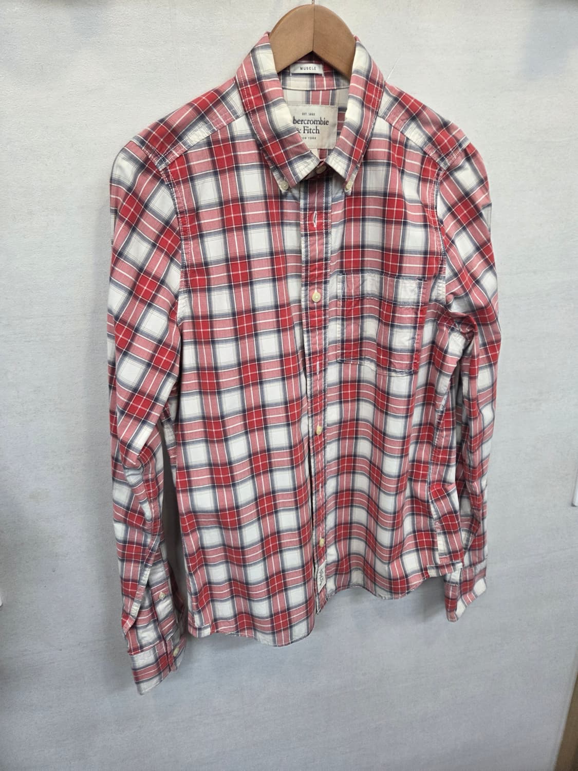 아베크롬비 빈티지 머슬 체크 셔츠긴팔 M 상품이미지6