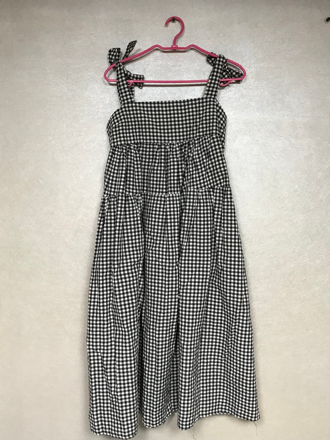 깅엄체크 미디원피스 상품이미지1