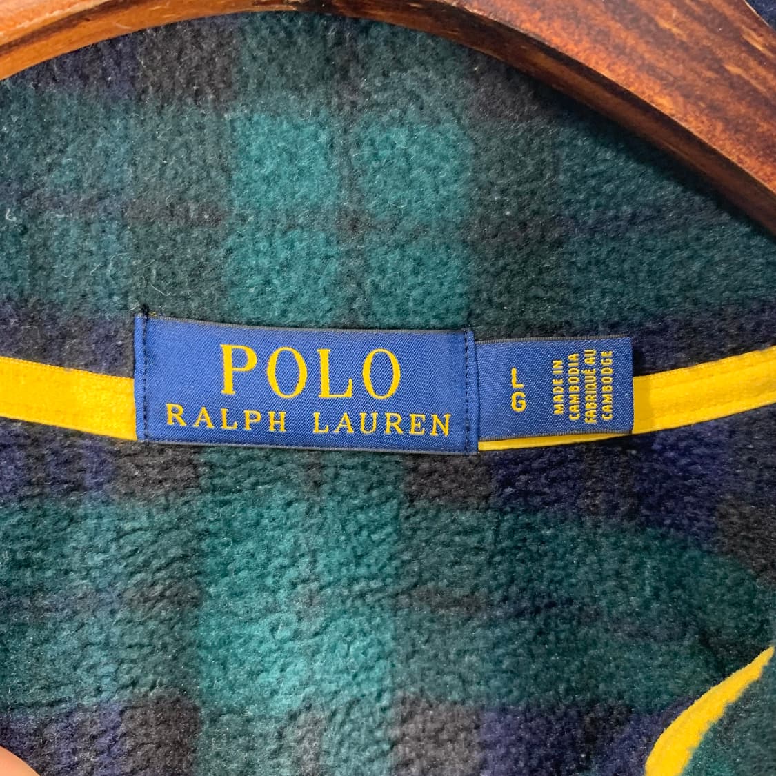 폴로 랄프로렌 신형 블랙와치 신칠라 버튼 플리스 맨투맨 상품이미지6