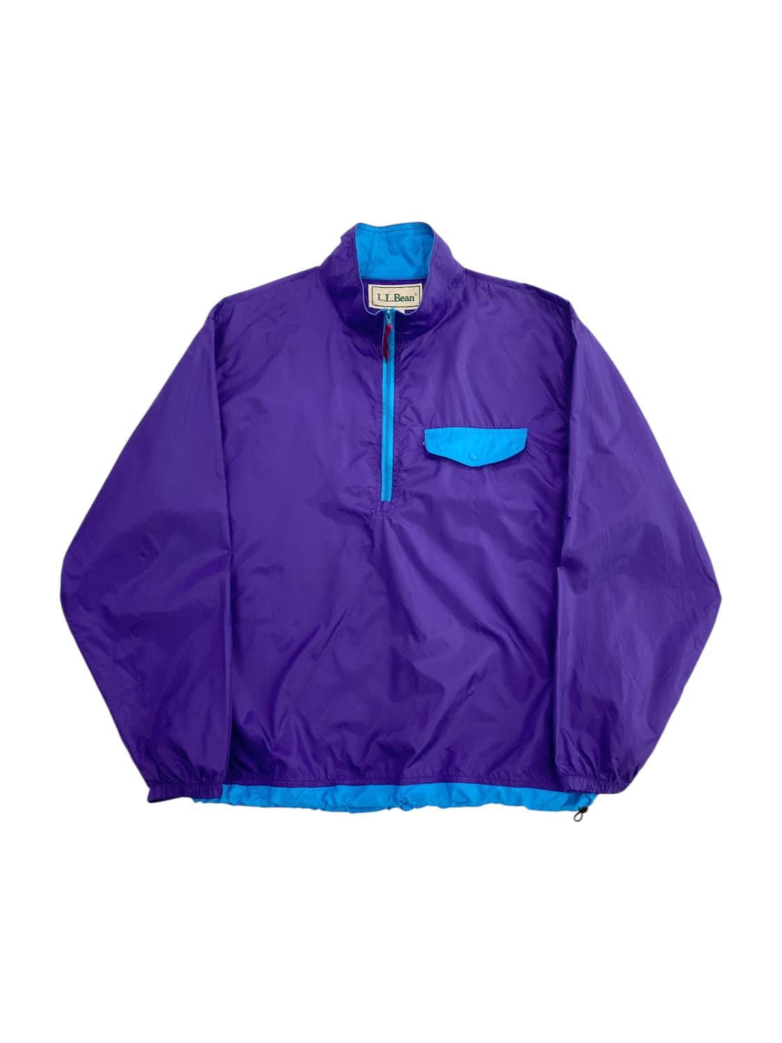 8-90's 엘엘빈 립스탑 나일론 하프집업 풀오버 상품이미지1