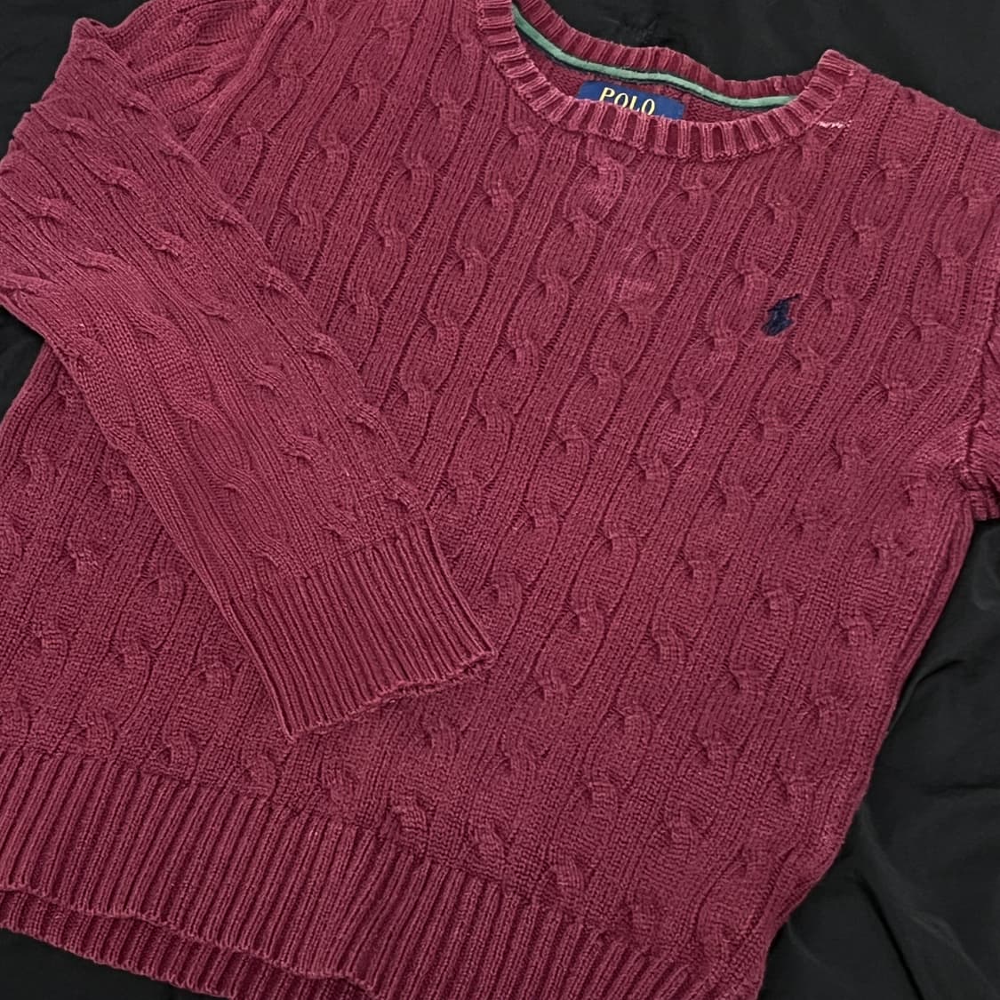 (S) 빈티지 폴로 니트 상품이미지1