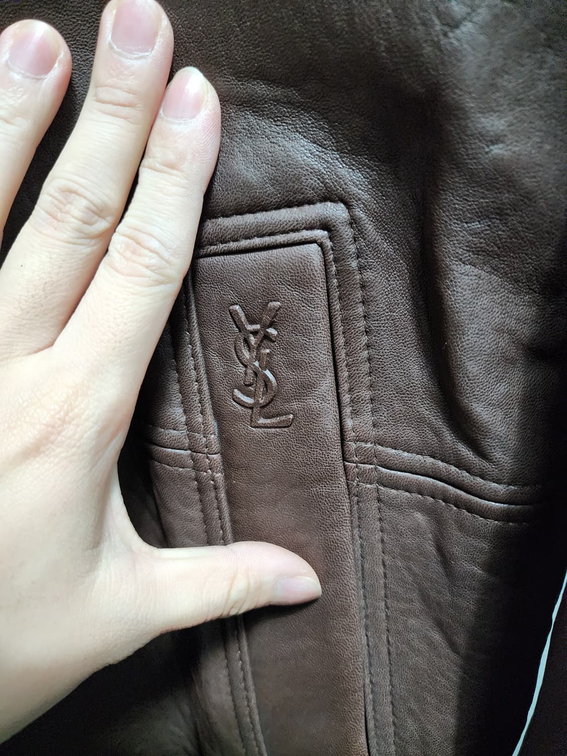 (내피포함) YSL 입생로랑 90s 리얼레더 가죽자켓  상품이미지3