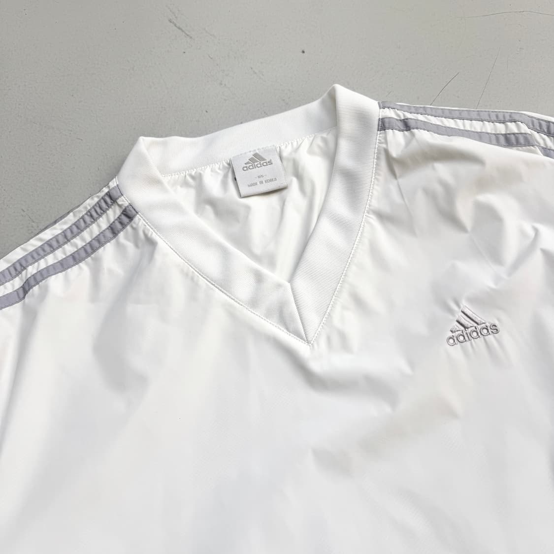 아디다스 00s 흰실 화이트 실버 빅로고 웜업 바람막이 상품이미지4