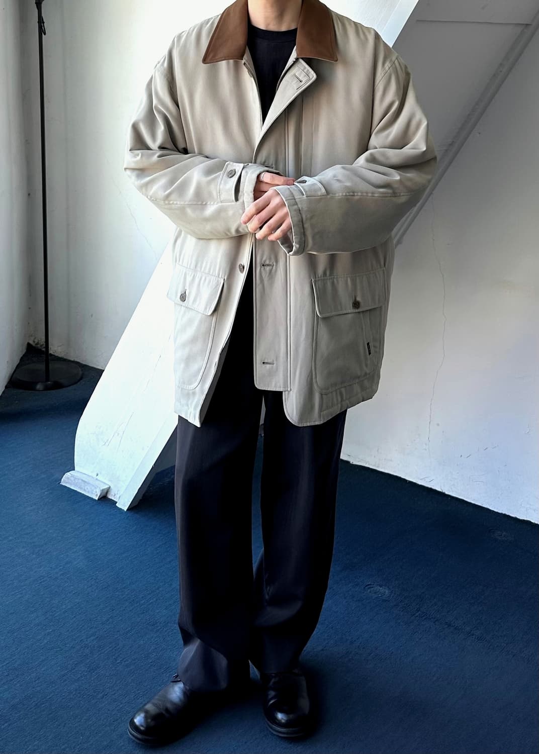 High count padded mil mid coat 상품이미지7