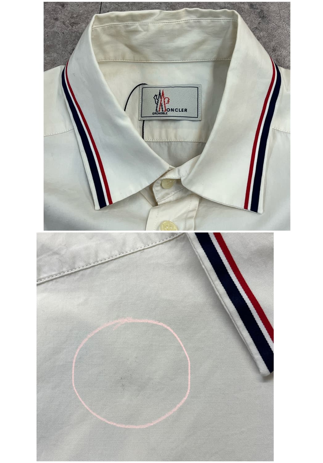 몽클레르 포켓 셔츠 아이보리 48 #csz3940 상품이미지5