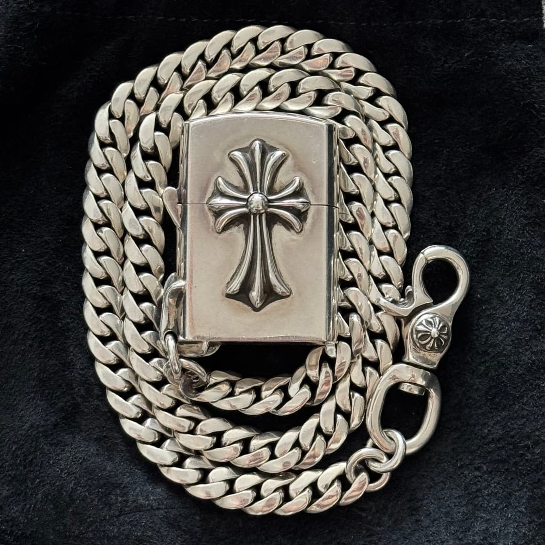 크롬하츠 지포라이터 쿠반 월렛체인 롱 상품이미지1