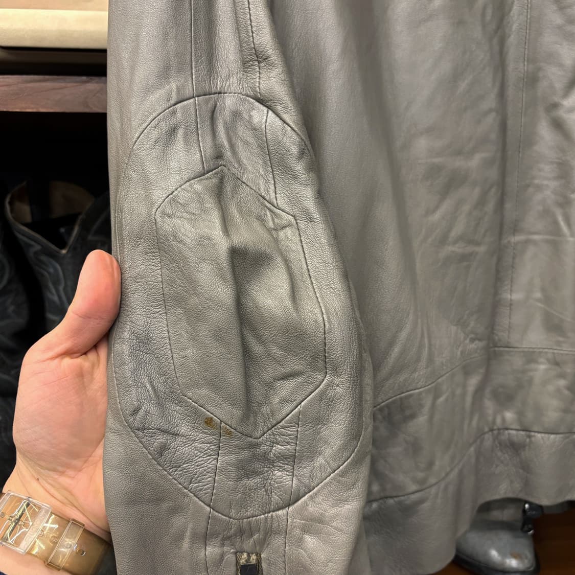 00s 디젤 블랙라벨 쉽스킨 레더 싱글 라이더 자켓 N454 상품이미지7