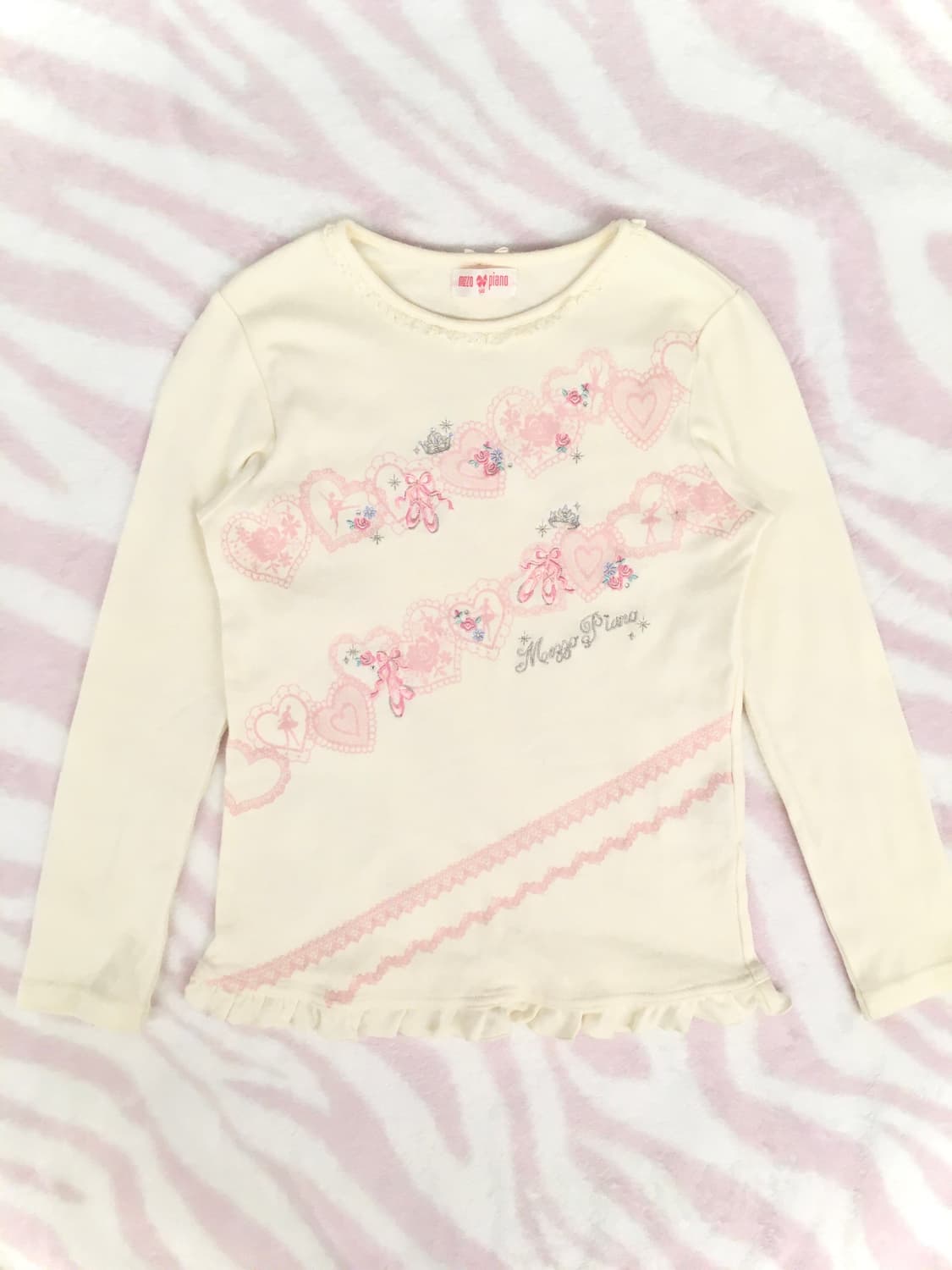 메조피아노 하트레이스 발레 롱슬리브 티셔츠 히메갸루 조지후쿠 헤이세이 상품이미지6