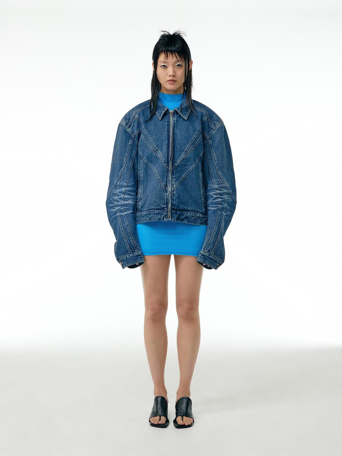 [L] 르수기아뜰리에 데님 바이커 자켓 상품이미지4