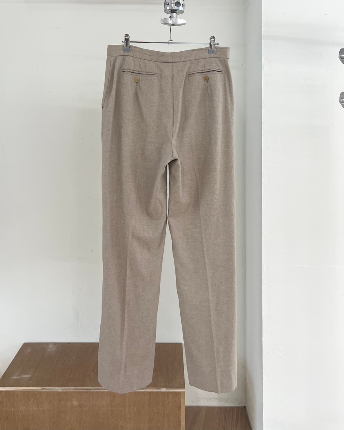 막스마라 베이지 와이드 레그 트라우저 상품이미지4