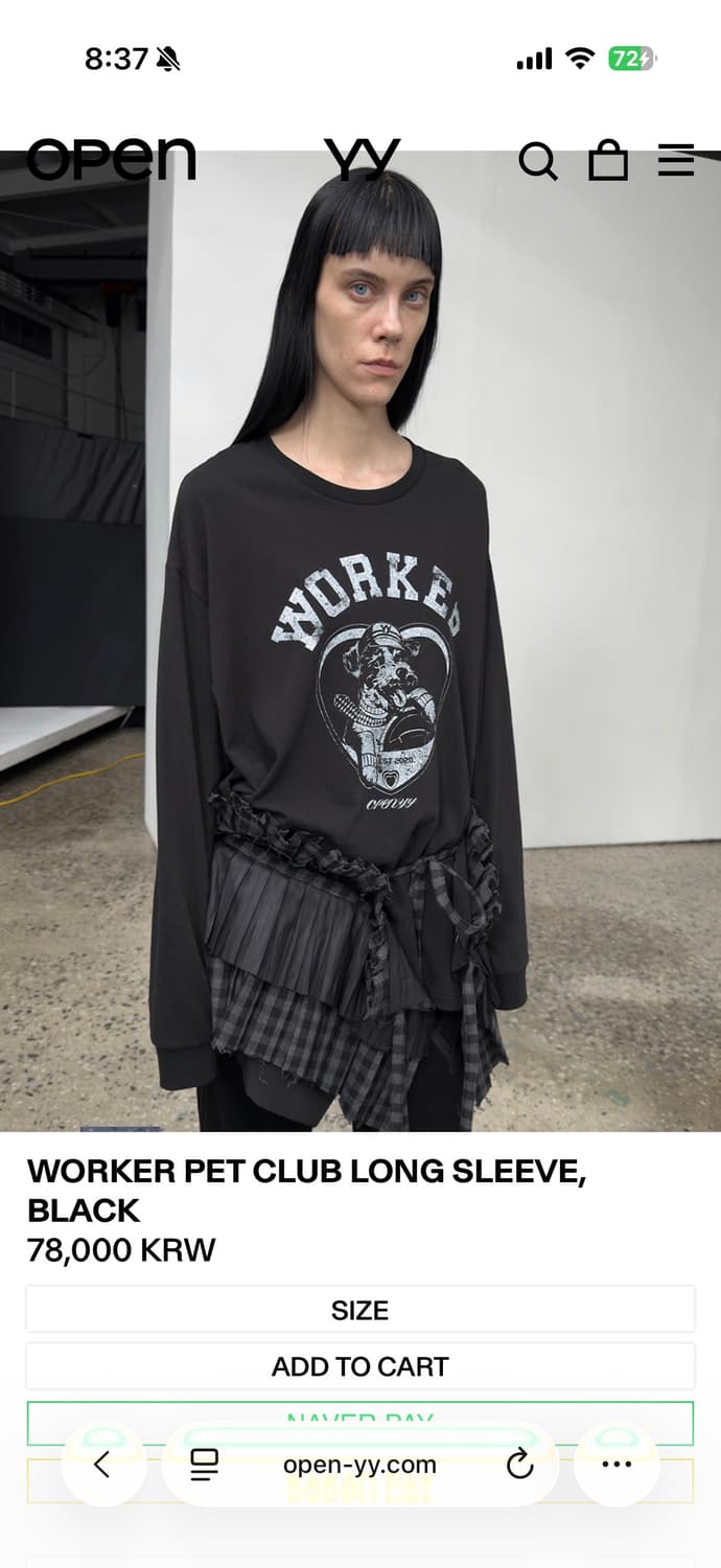 OPENYY 오픈와이와이 롱슬리브 블랙 상품이미지1