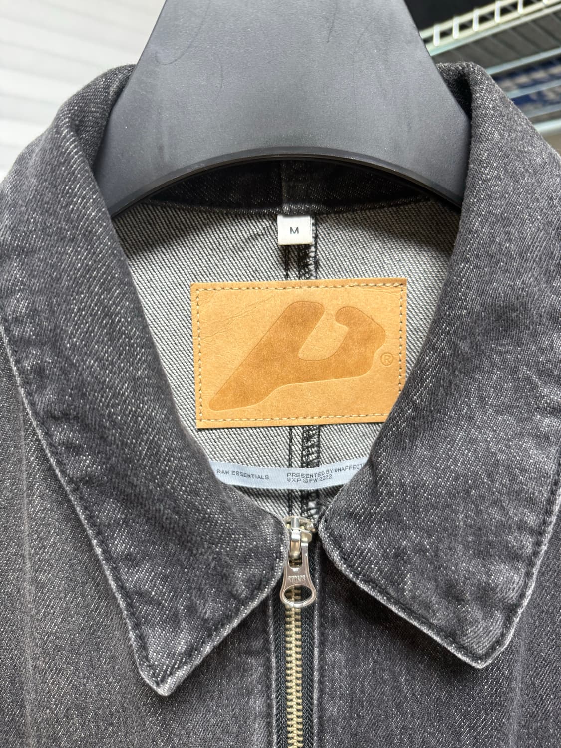 플랙진 x 언어펙티트 흑청 데님 셋업 (상의 M 하의 L) 상품이미지3