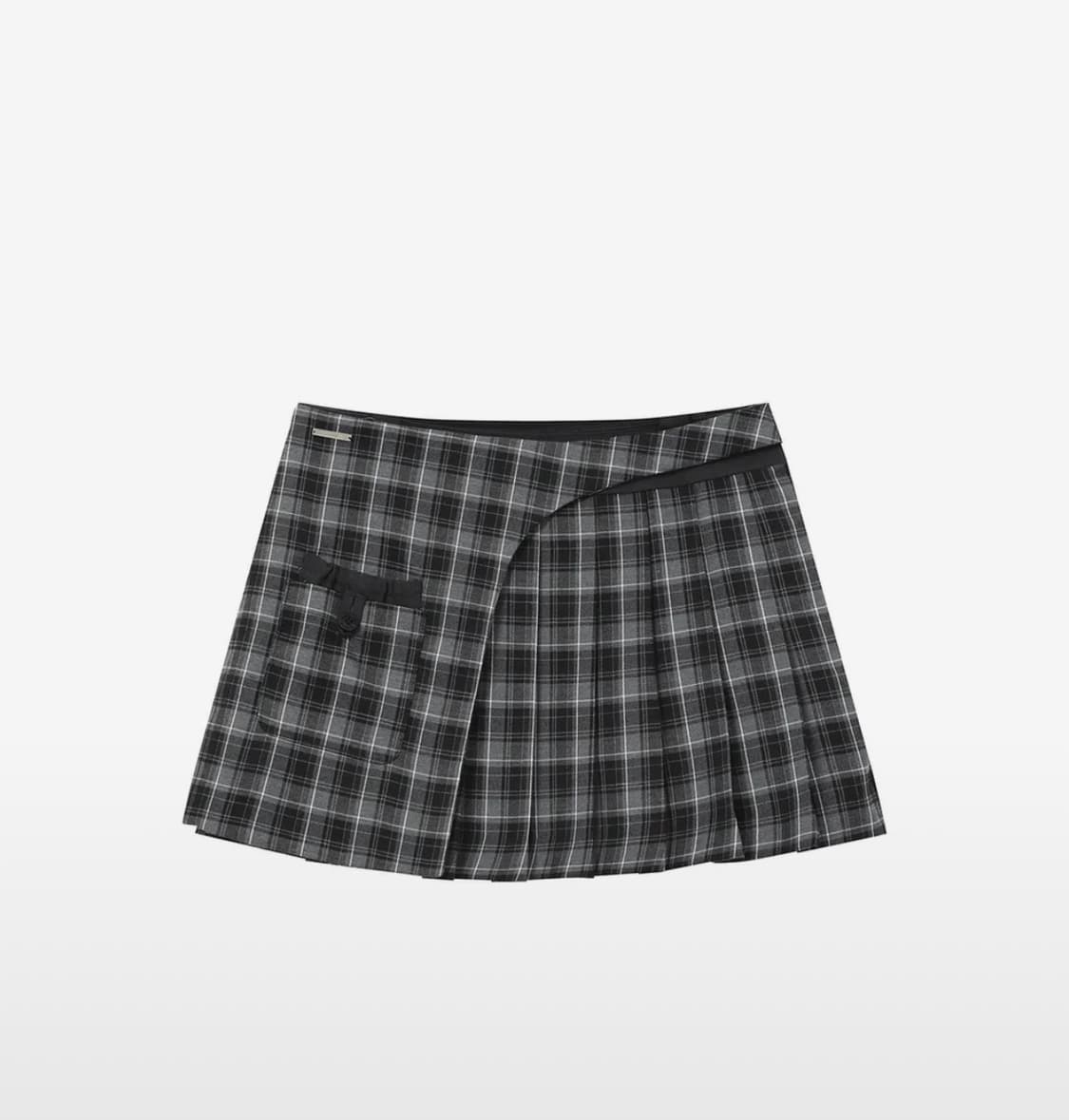 미세키서울 Pocket layered check skirt CHARCOA 상품이미지3