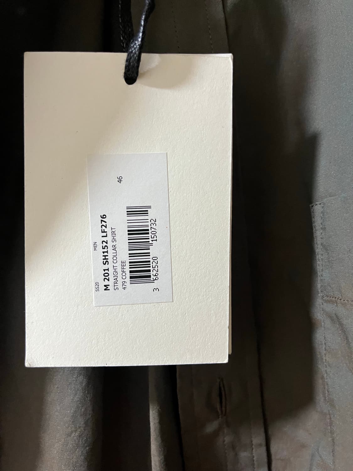 르메르 20시즌 스트레이트 카라 셔츠 커피색 46사이즈 팝니다 상품이미지10