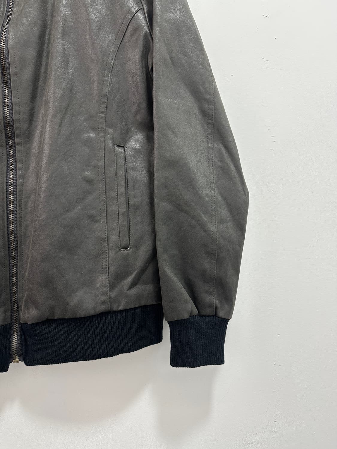 Grunge dark brown coating bomber 상품이미지6