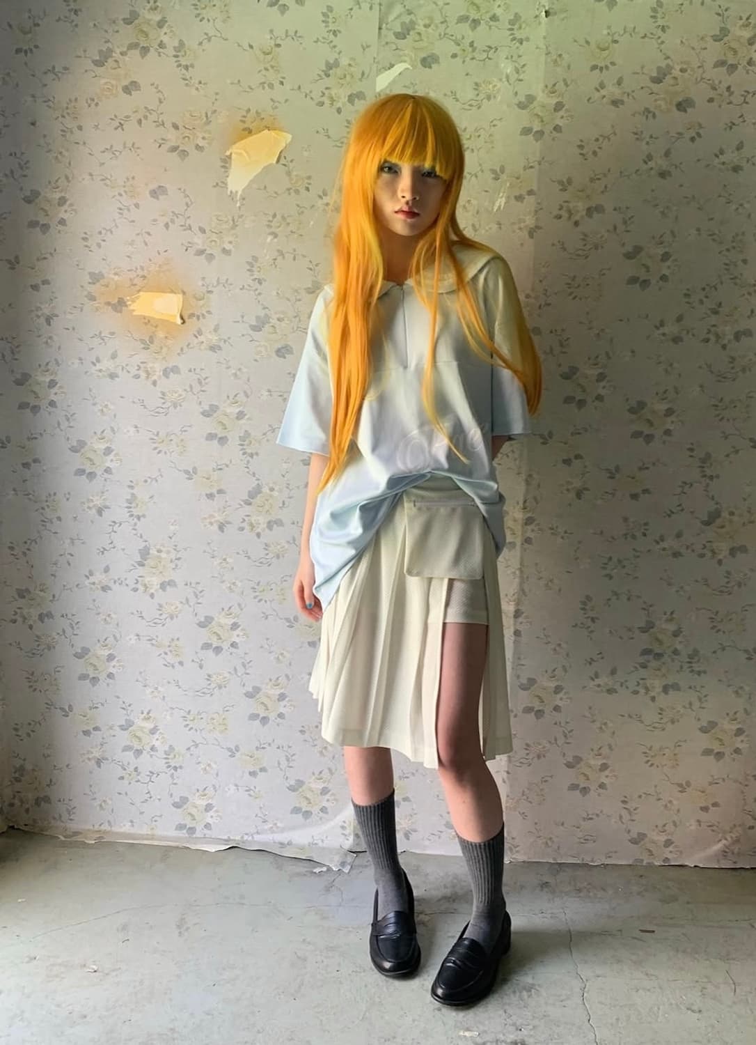 샵페어리 faerie 메쉬 포켓 플리츠 아이보리 상품이미지1