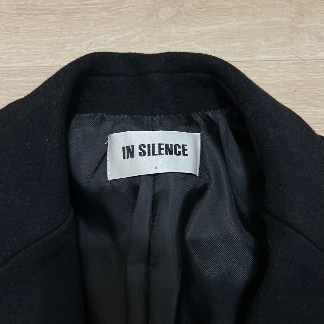 인실런스 맨즈 울 블렌드 싱글 브레스티드 코트 [블랙] S/90 상품이미지4