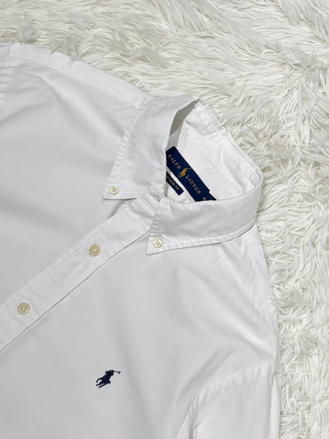 폴로랄프로렌 qr 네이비포니 화이트 셔츠 상품이미지4