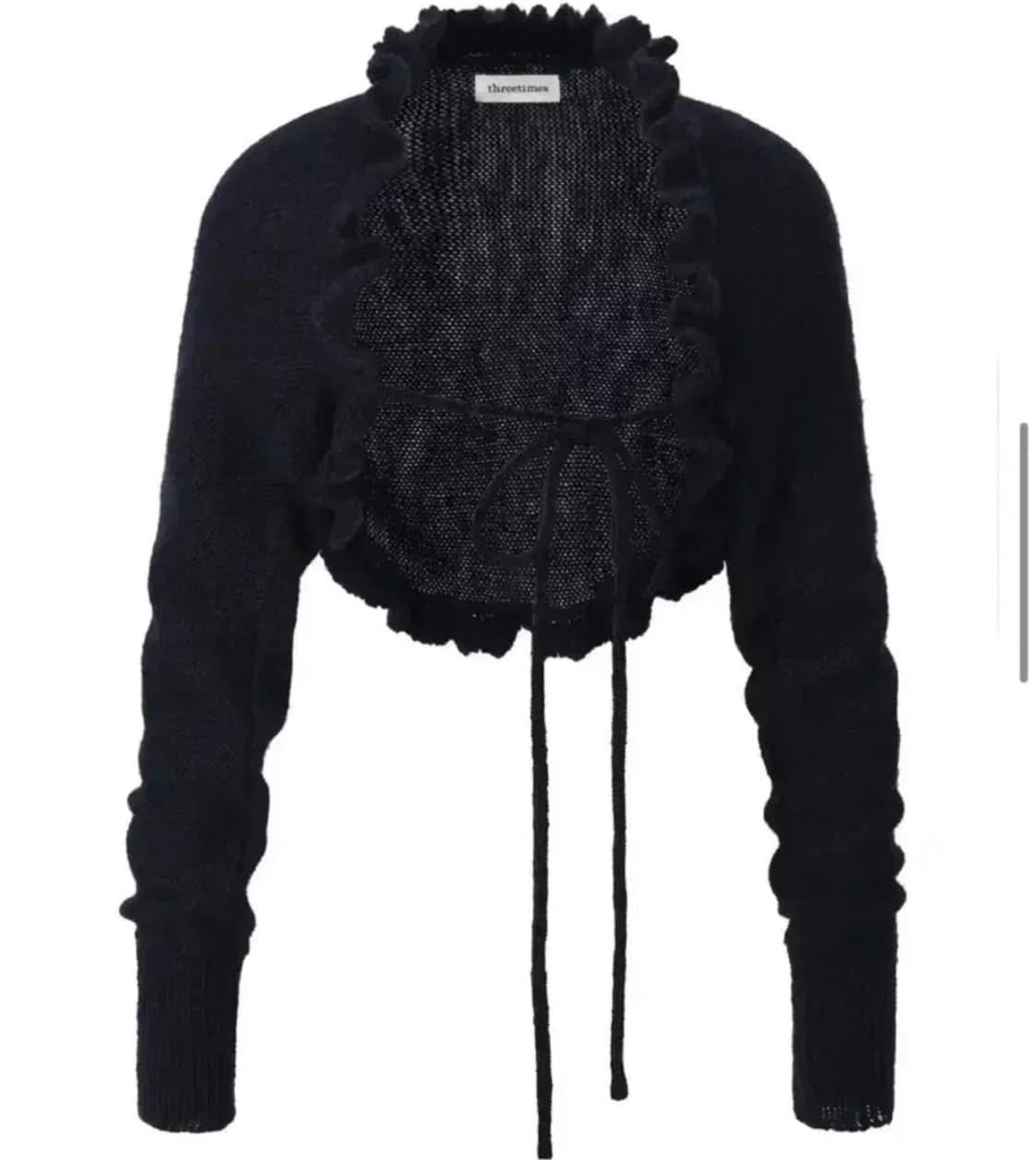 쓰리타임즈 파우더 볼레로 가디건 네이비 상품이미지1