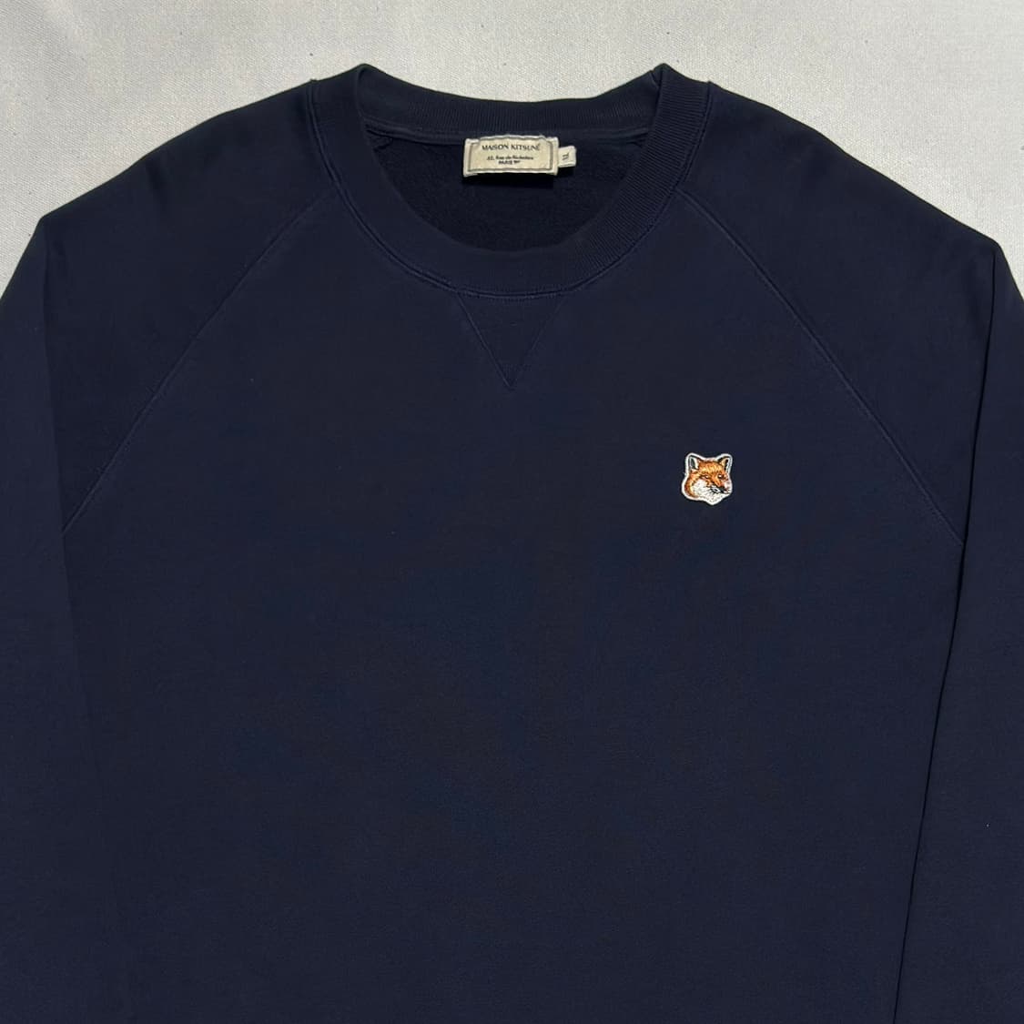 XL 메종키츠네 폭스 헤드 패치 네이비 맨투맨 상품이미지1
