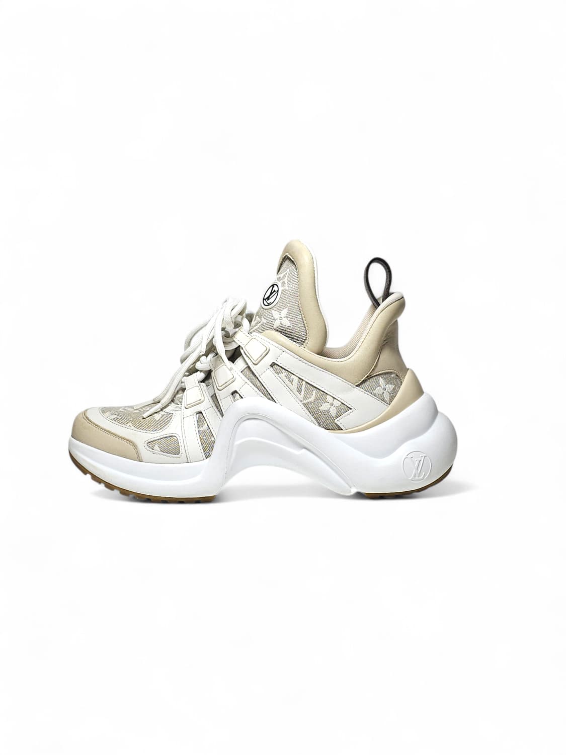 루이비통 아치라이트 스니커즈 베이지 화이트 38사이즈 상품이미지1