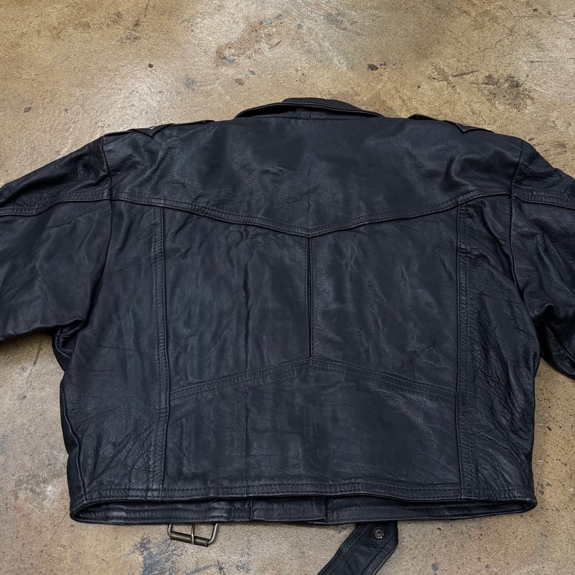 [정품] 빈티지 리얼레더 라이더자켓 b8 상품이미지4