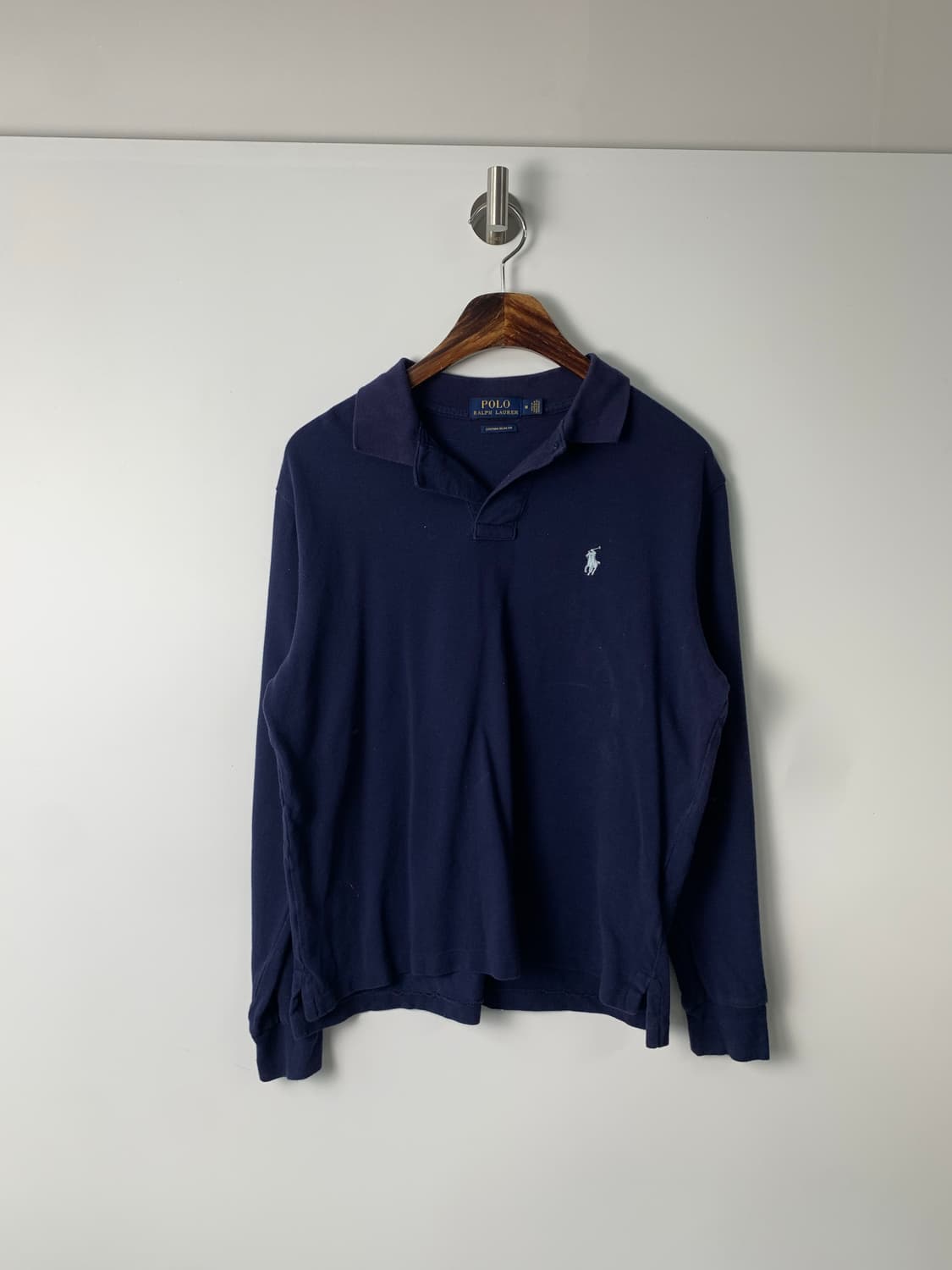 폴로 랄프로렌 신형 화이트 포니 네이비 긴팔 카라티 상품이미지2