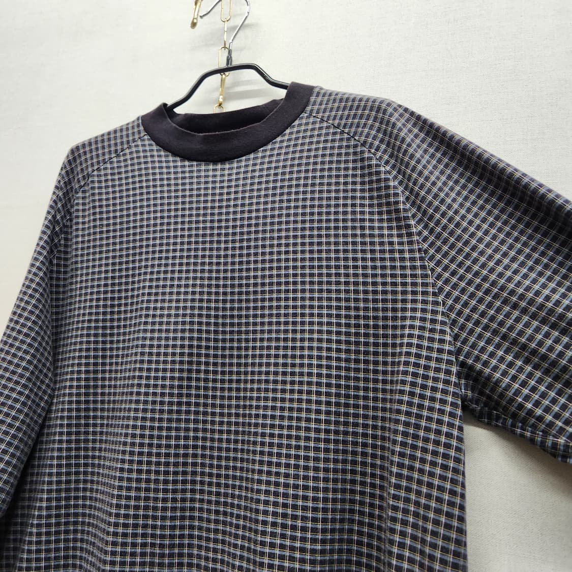 COS 코스 잔체크 패턴 롱슬리브 긴팔티 M(L~XL) 상품이미지3