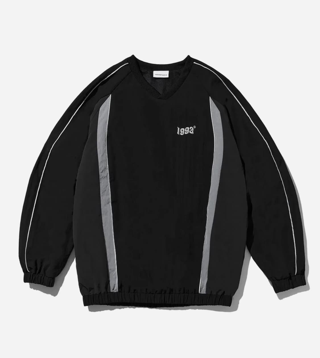 1993스튜디오 빈티지 파이핑 윈드브레이커 블랙 상품이미지1