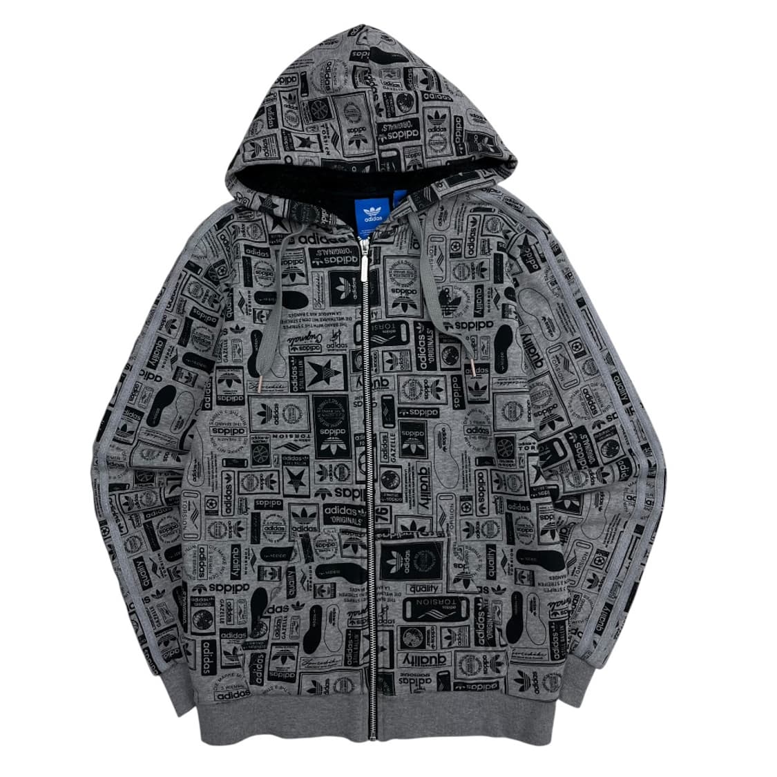 아디다스 그레이라인 패턴 그레이 후드집업 85 상품이미지2