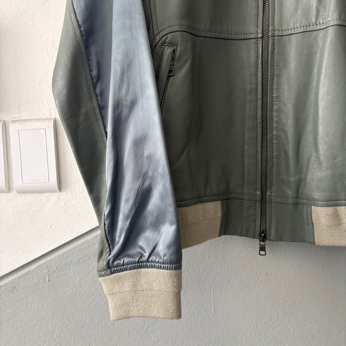 알마니 익스체인지 양가죽 나일론 콤보 투웨이 자켓 상품이미지7