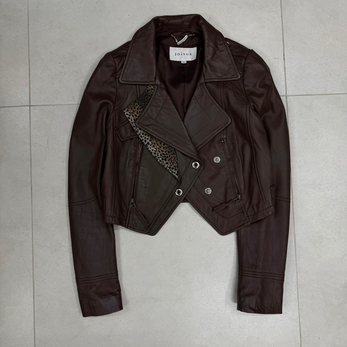 Sheep skin reopard lether jacket 상품이미지1