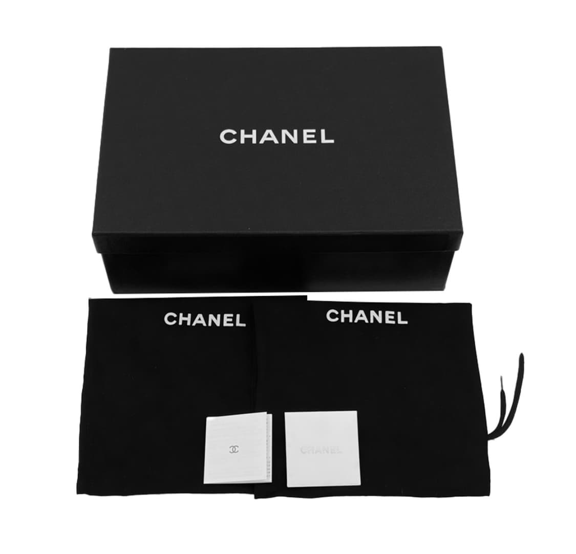 [36] 샤넬 여성 CC로고 램스킨 투톤 모카신 발레리나 슈즈 플랫 로퍼 상품이미지10