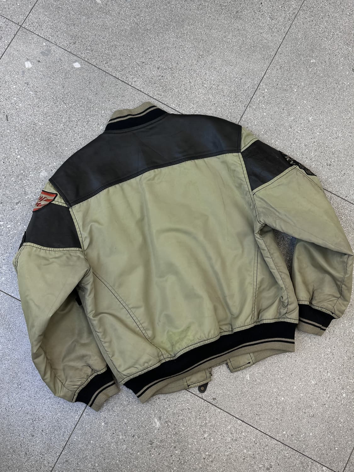 할리데이비슨 90s 나일론 레더 봄버 자켓 상품이미지6