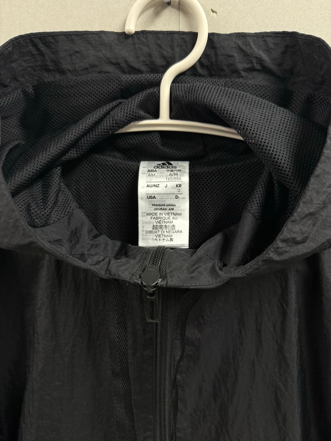 여성 S / 아디다스 오버핏 아노락 바람막이 블랙 상품이미지4