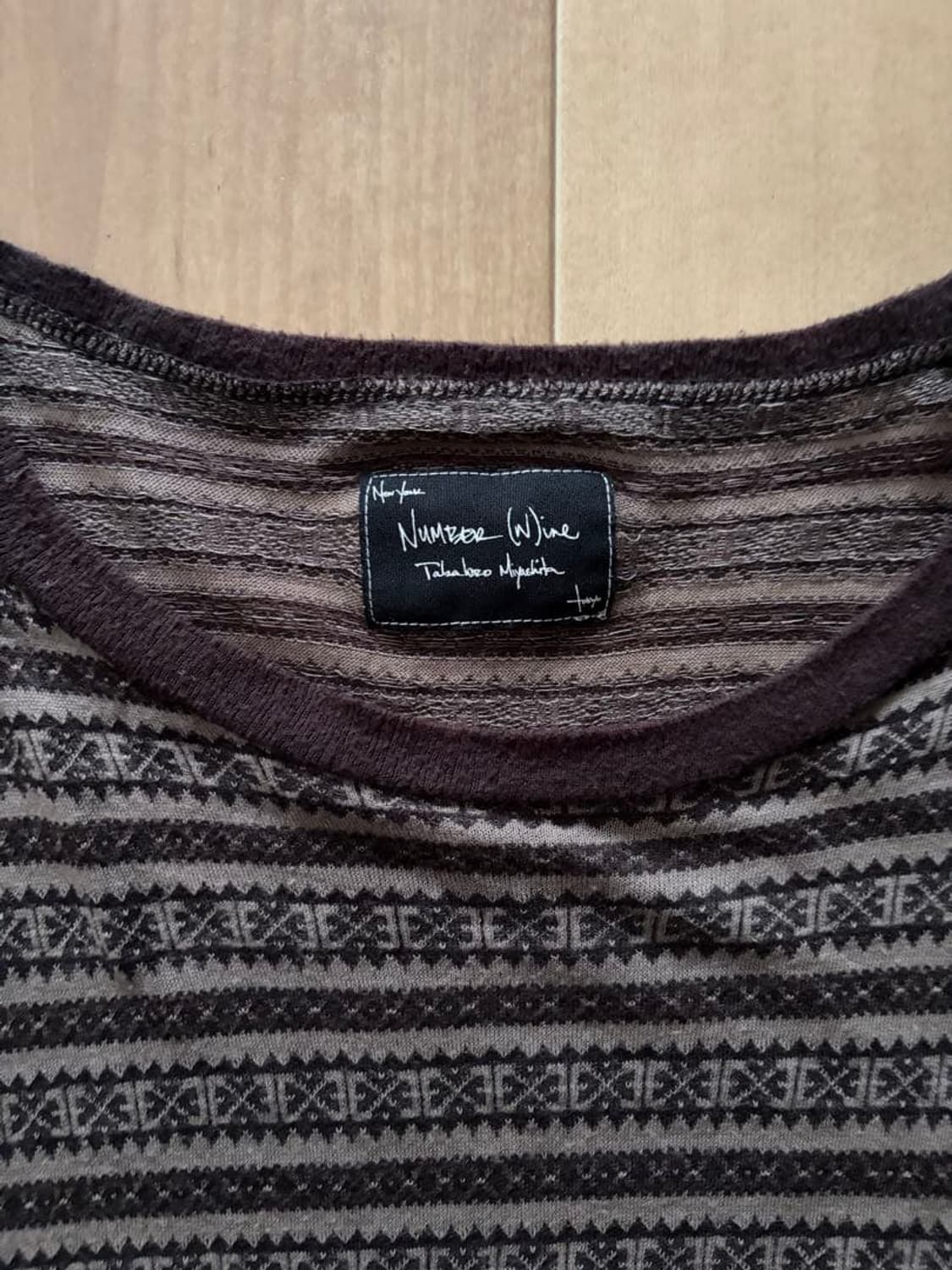 08SS Birds期 Number Nine 컷소우 자가드 스웻 셔츠 상품이미지3