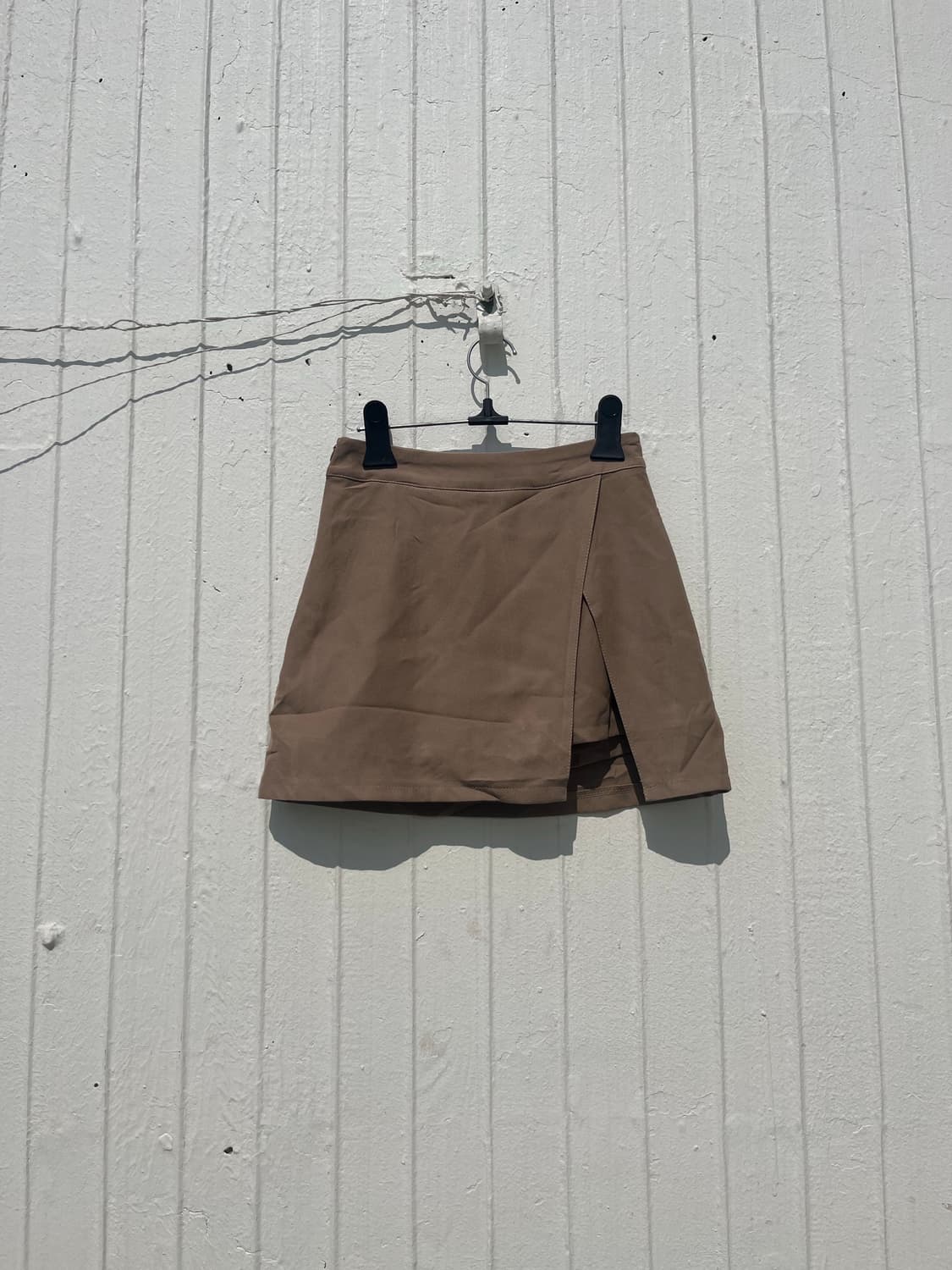 Brown Lap Skirt 브라운 랩 스커트 상품이미지1