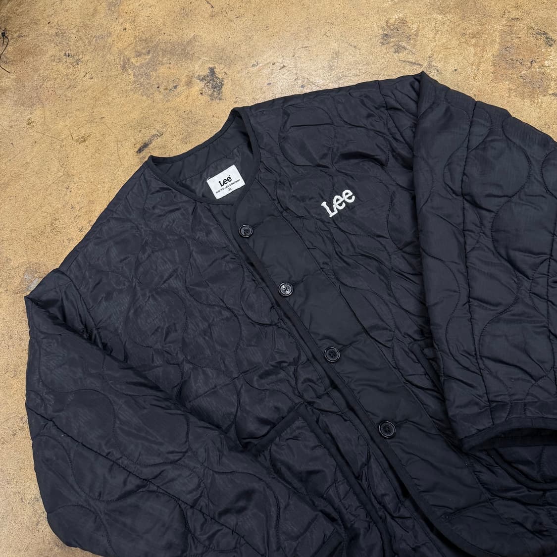 [정품/M] Lee 퀼팅 자켓 블랙 b19 상품이미지1