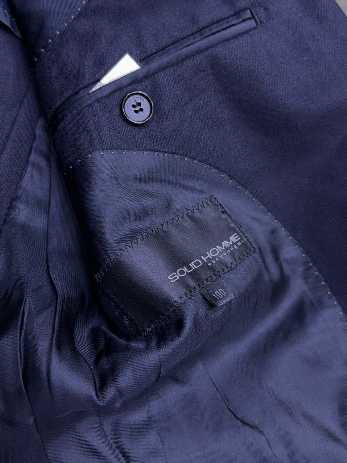 솔리드옴므 우영미 슬림 싱글 투버튼 블레이저 자켓 100 상품이미지8