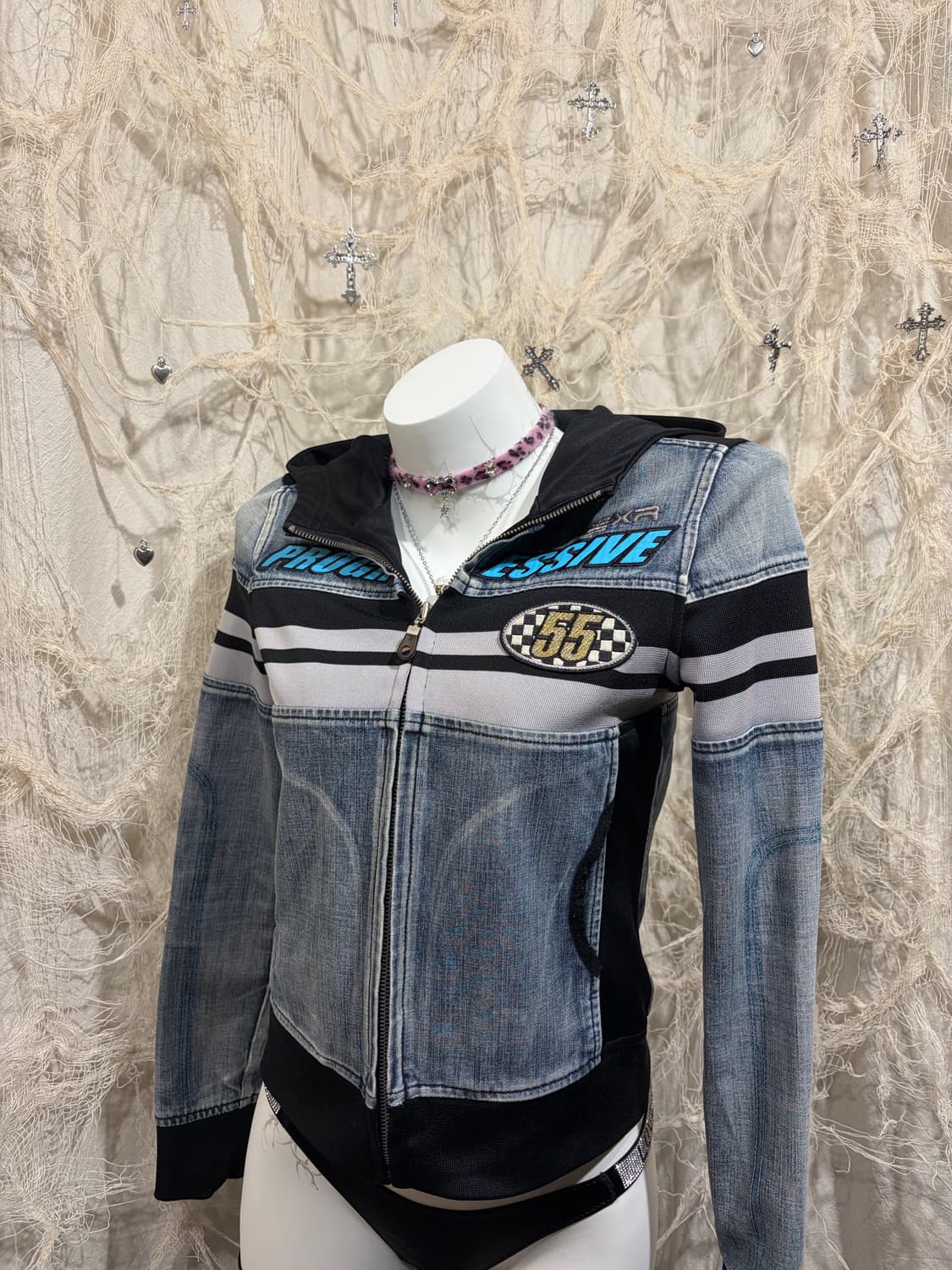 EXR 00‘s washing patch track hoodie zip  상품이미지6