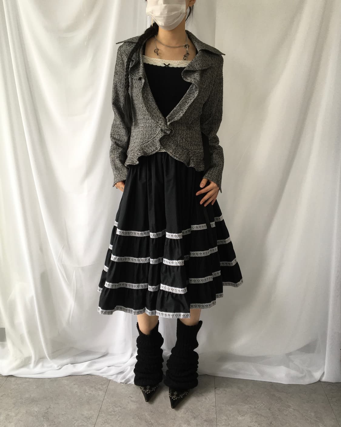 Ruffle point tied jacket 상품이미지1