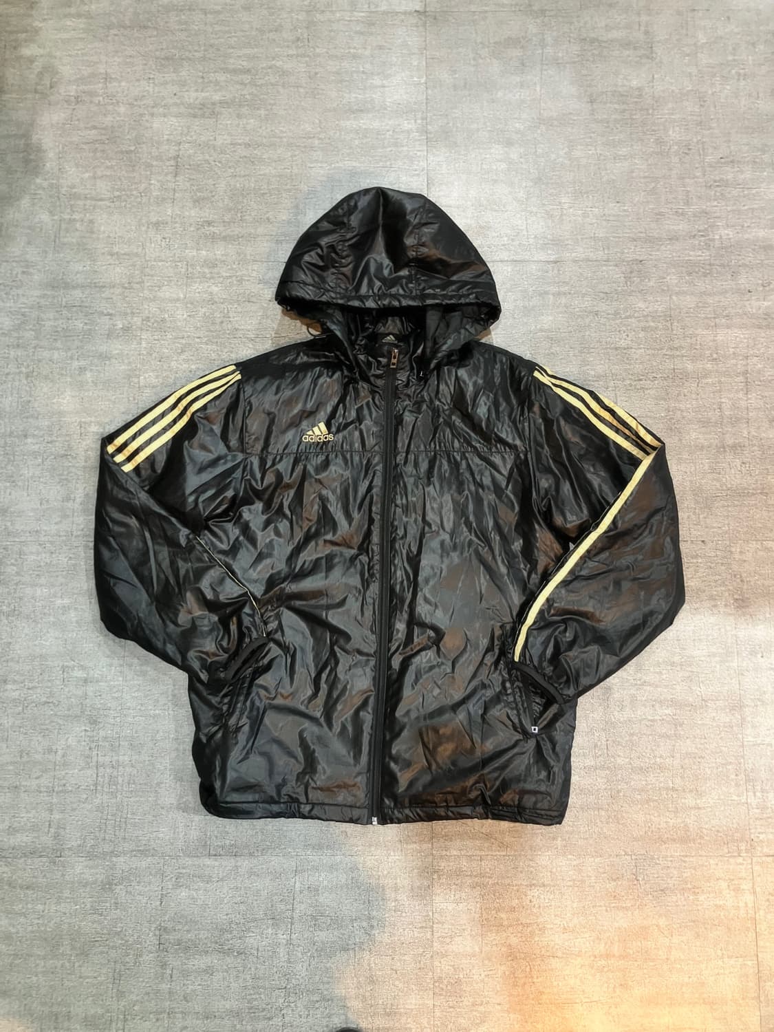 Adidas 아디다스 올드스쿨스트릿 유광 바람막이 검금 상품이미지1