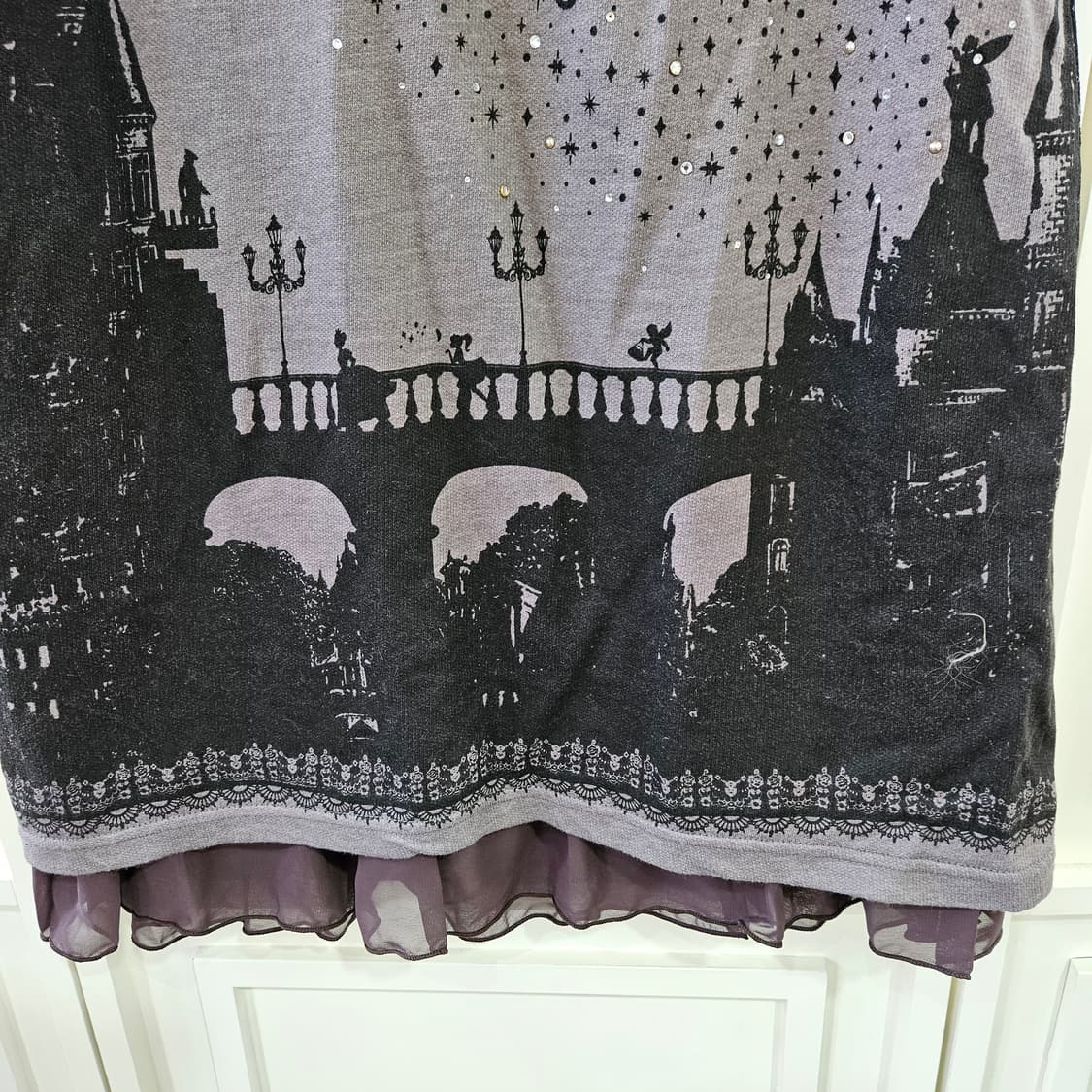 Axes Femme 페어리 프린팅 레이어드 원피스 상품이미지5