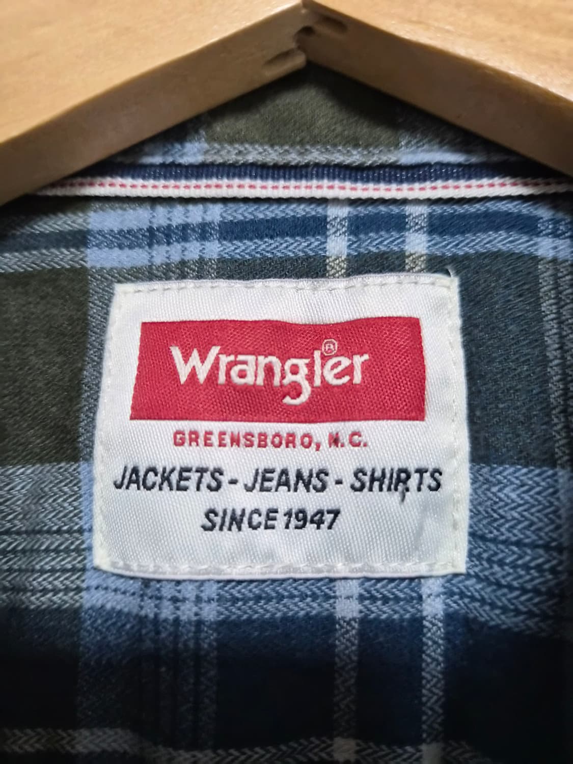 랭글러Wrangler 체크 웨스턴 셔츠 M사이즈 - S339 상품이미지4