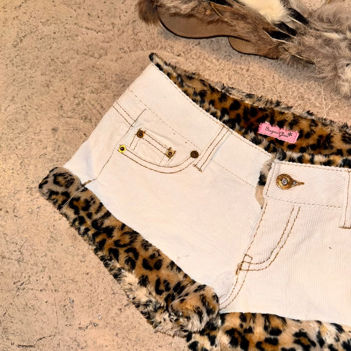 MA*RS SUGARGLOSS 레오파드 퍼 숏츠 상품이미지1