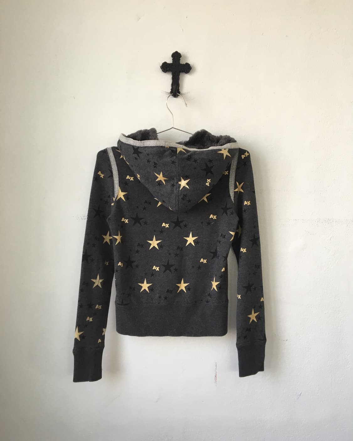 Armani exchange star pattern hood zip up 상품이미지3