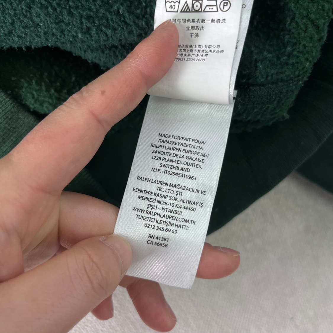 100 폴로랄프로렌 스펠아웃 딥그린 후드티 상품이미지8