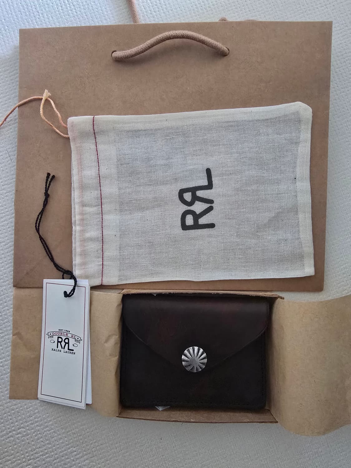 RRL 콘초 레더 카드지갑 새상품 상품이미지1